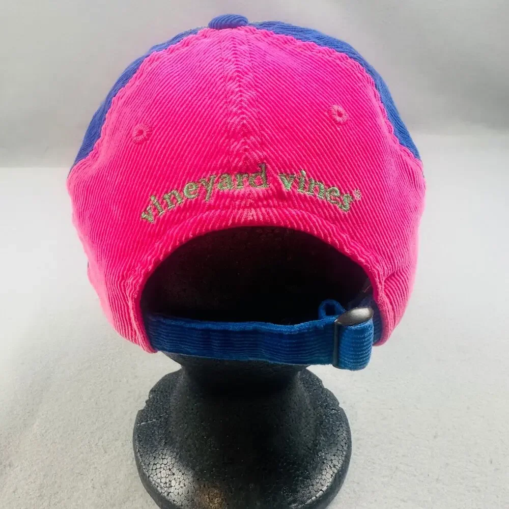 Vineyard Vines Youth Colorblock Corduroy Whale Logo Hat Strapback Cap OSFA